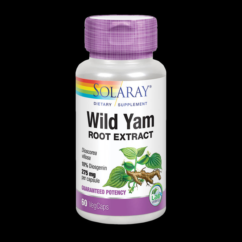 Wild Yam - 60 VegCaps. Apto para veganos