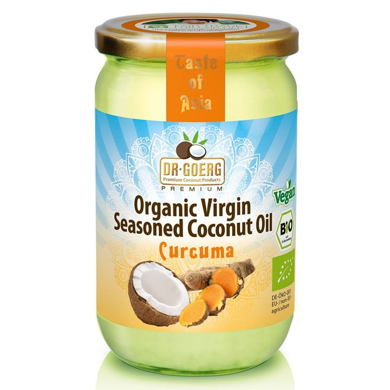 Aceite de coco premium 190 ml aromatizado con cúrcuma