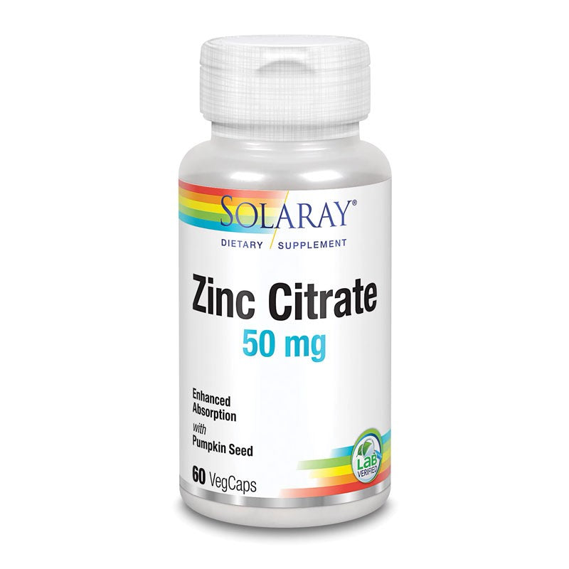 Zinc Citrate 50mg 60vcaps Solaray
